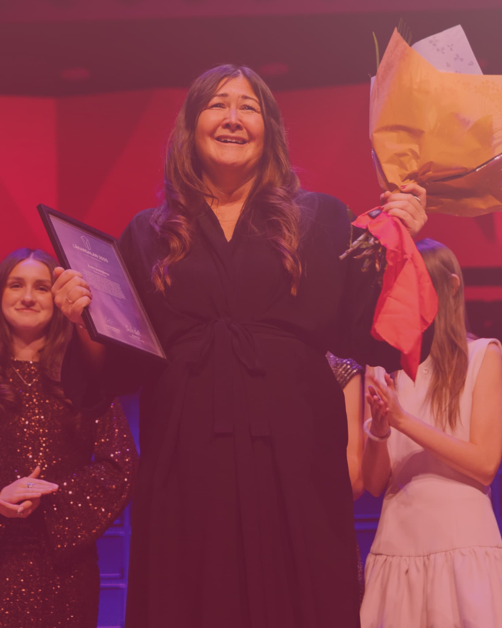 Lärare på scen under Lärargalan